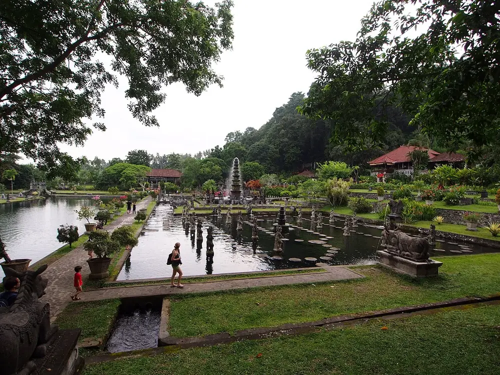 Les bassins royaux grouillent de carpes géantes — Tirta Gangga, Où rouler depuis Amed